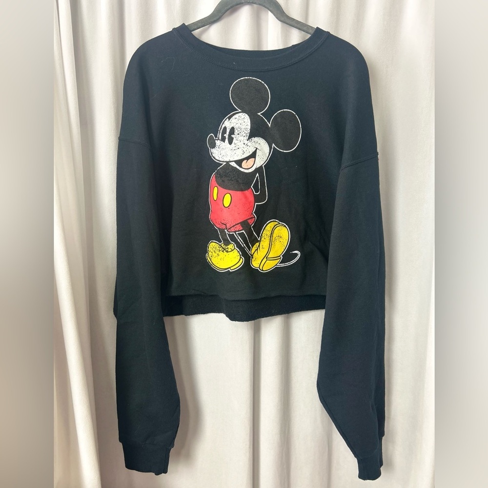 VTG Disney Original Mickey Mouse XL boxy crop sweatshirt